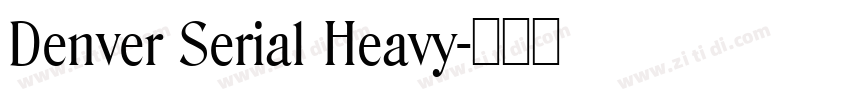 Denver Serial Heavy字体转换